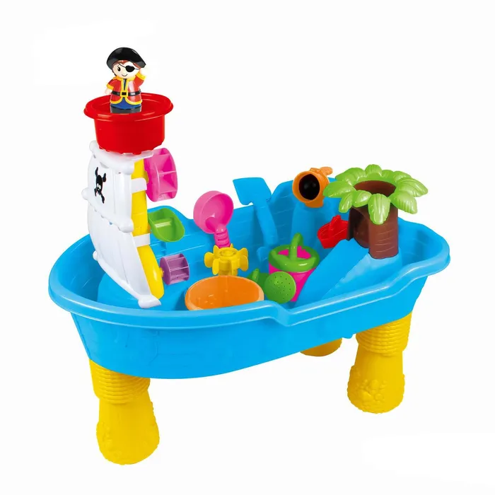 GEM Toys Children's Pirate Theme Ship Sand & Water Table for Creative Play