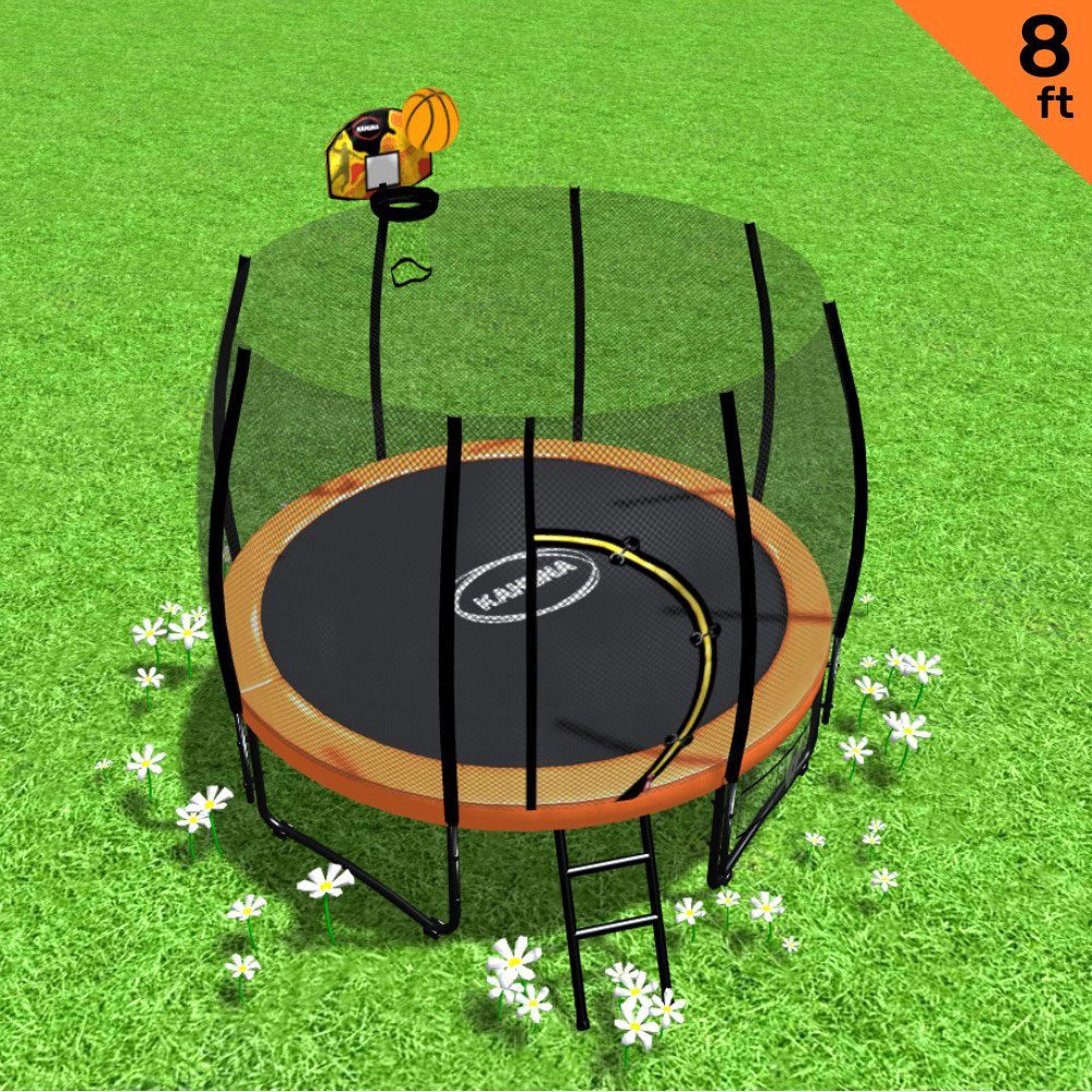 Kahuna 8ft Springless Trampoline with Basketball Set | Trampolines ...