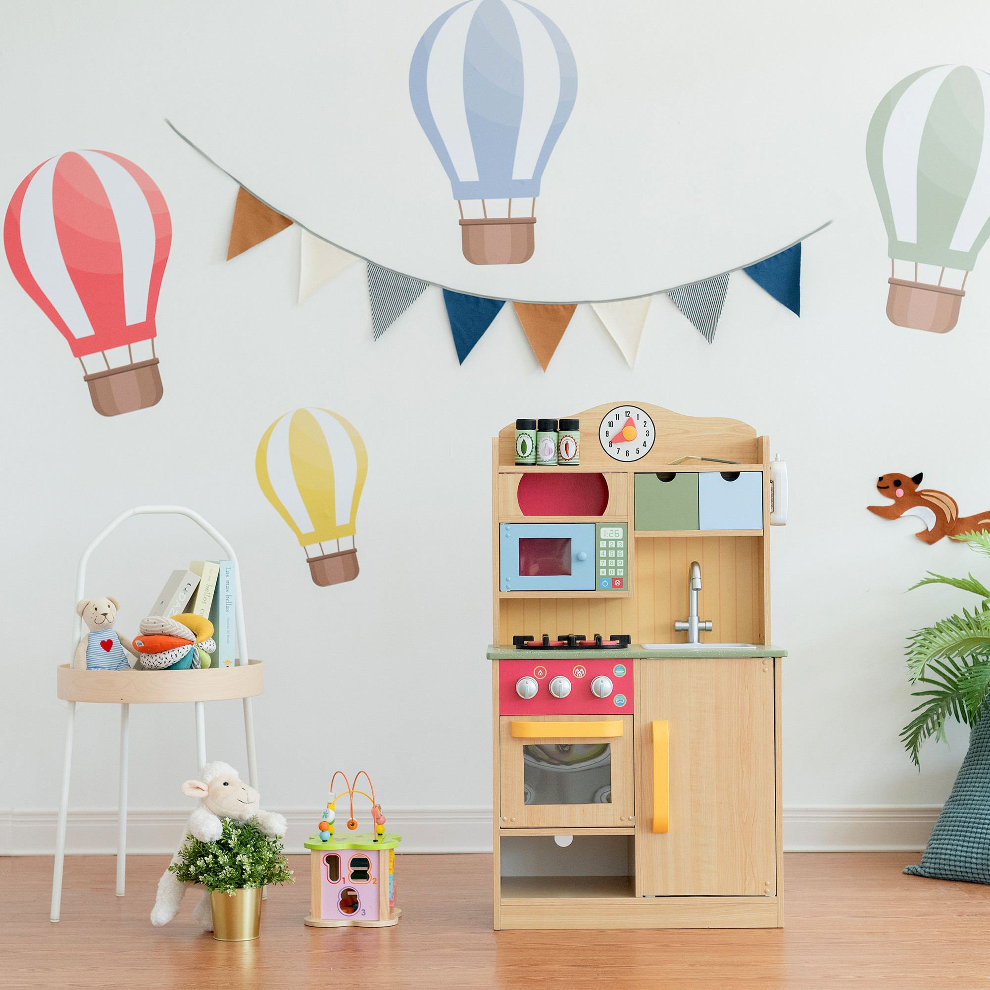 Teamson Kids - Little Chef Florence Classic Play Kitchen - Wood Grain | Cooking | Baby Bunting AU