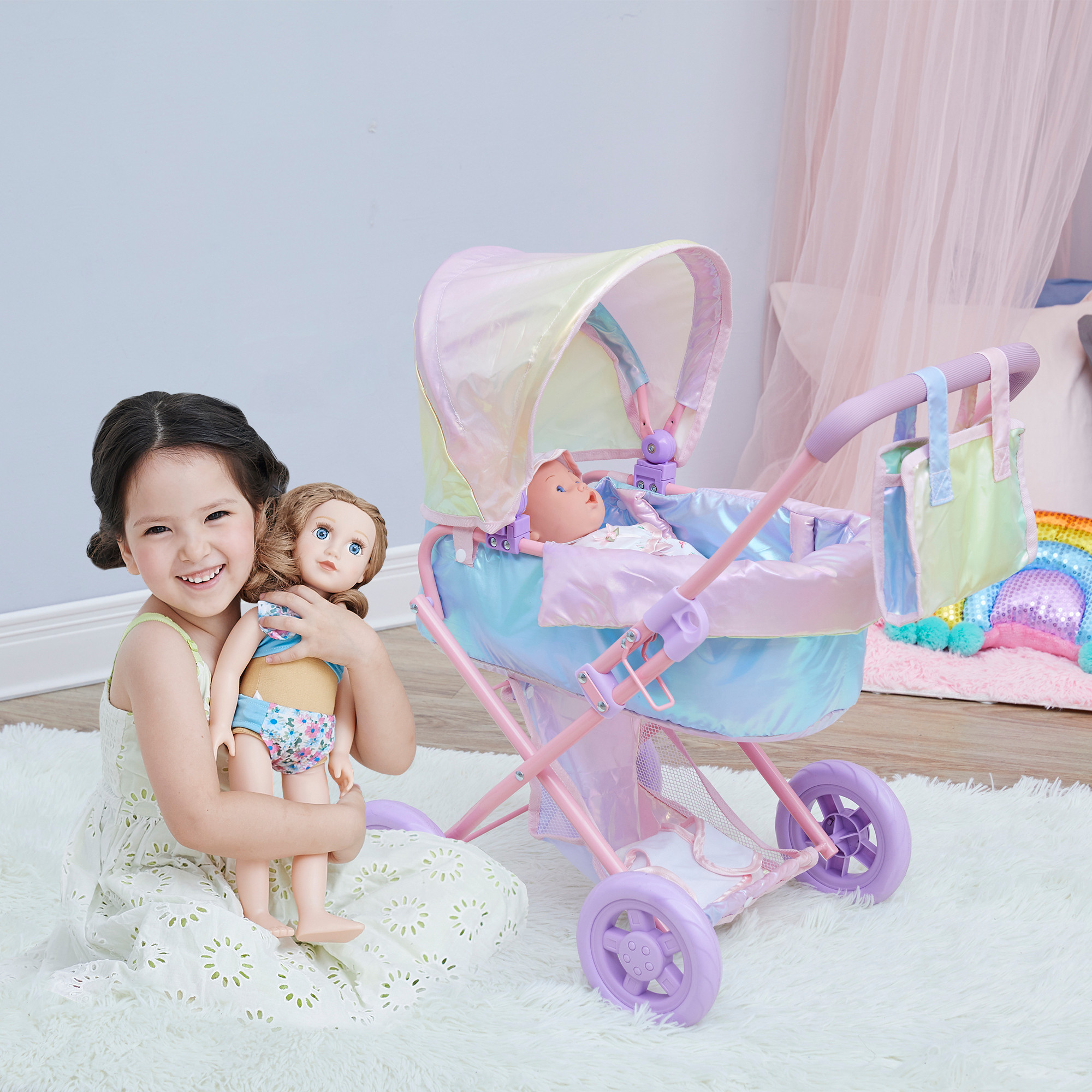 Olivia's Little World Magical Dreamland Baby Doll Deluxe Stroller