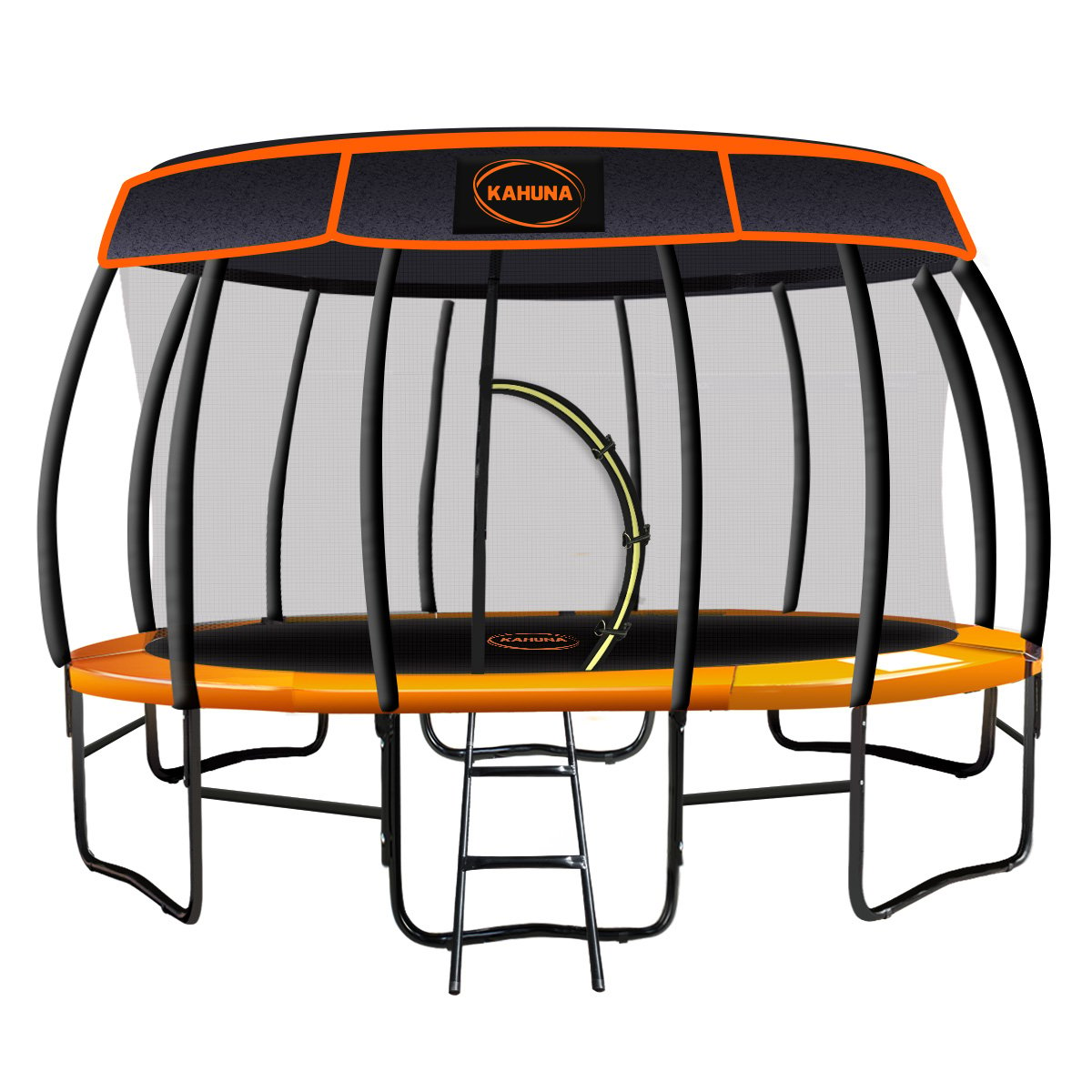 Kahuna 16 ft Trampoline with Roof - Orange | Trampolines | Baby Bunting AU