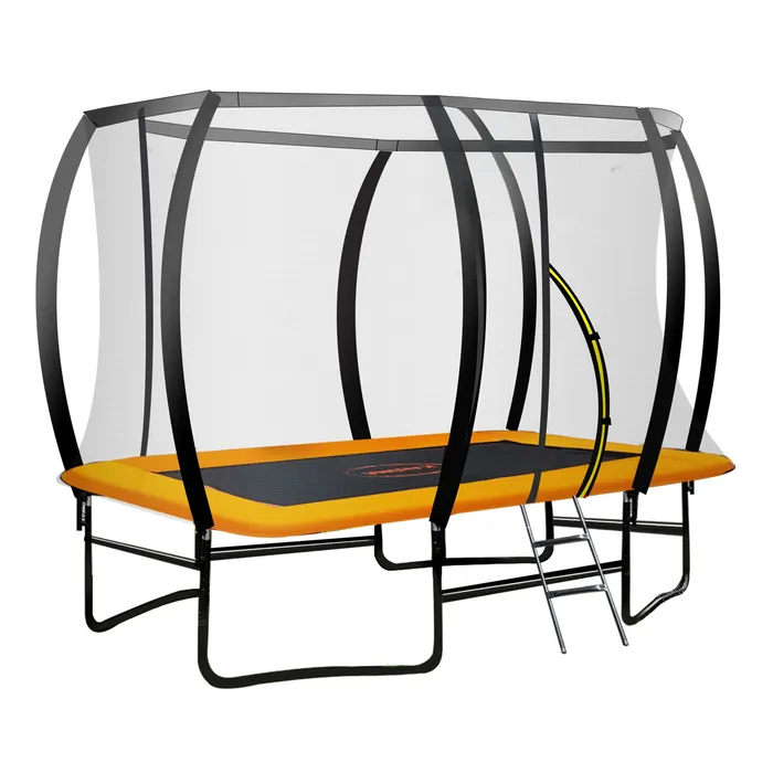 Kahuna Trampoline 8 ft x 11 ft Rectangular Outdoor Orange