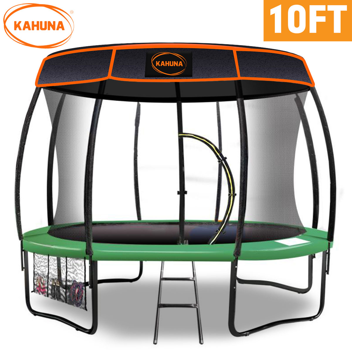 Kahuna Trampoline 10 ft with RoofGreen Trampolines Baby Bunting AU