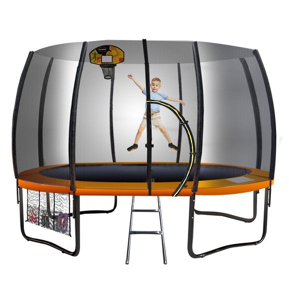 Kahuna 10 ft Springless Trampoline with Basketball Set