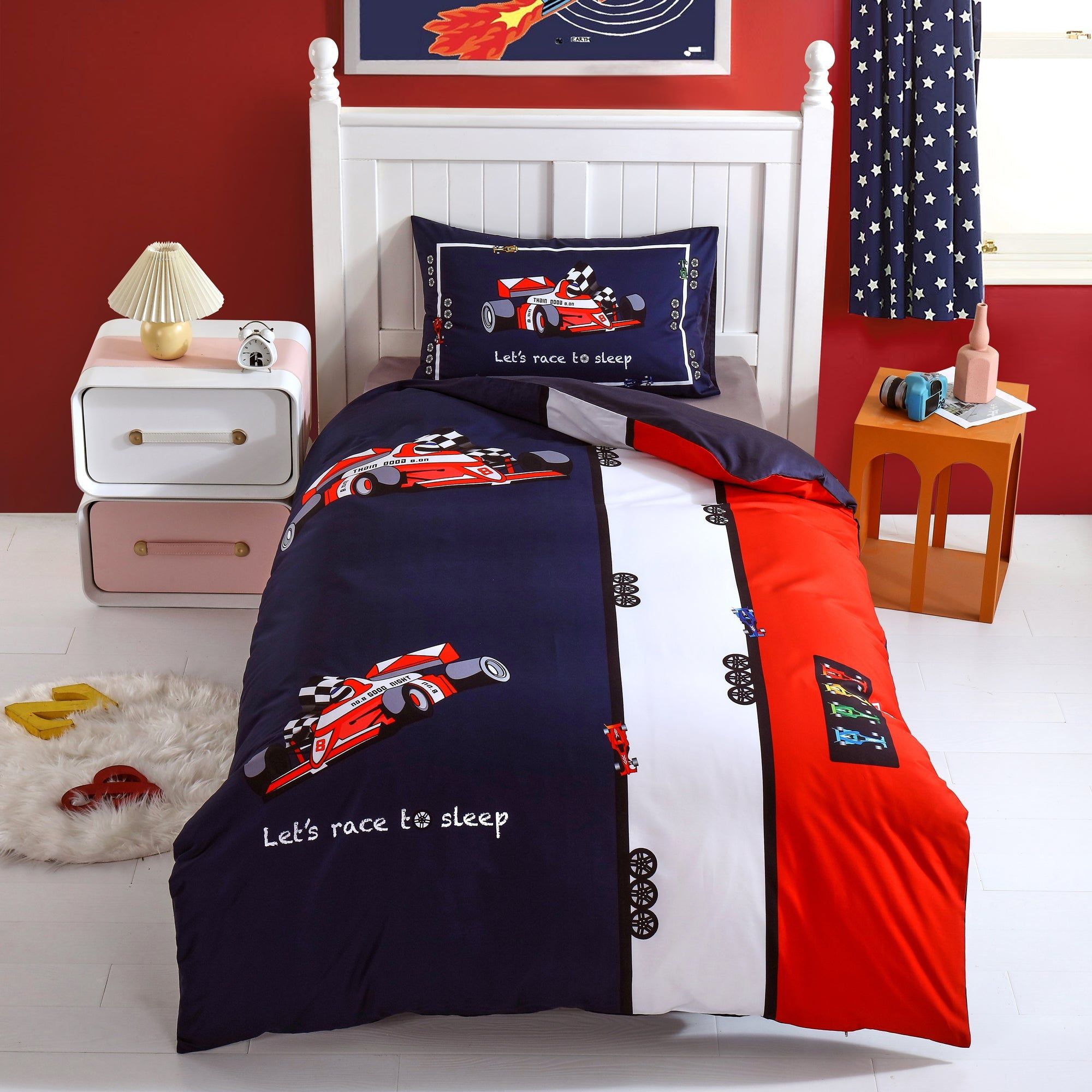 Race car baby sales bedding