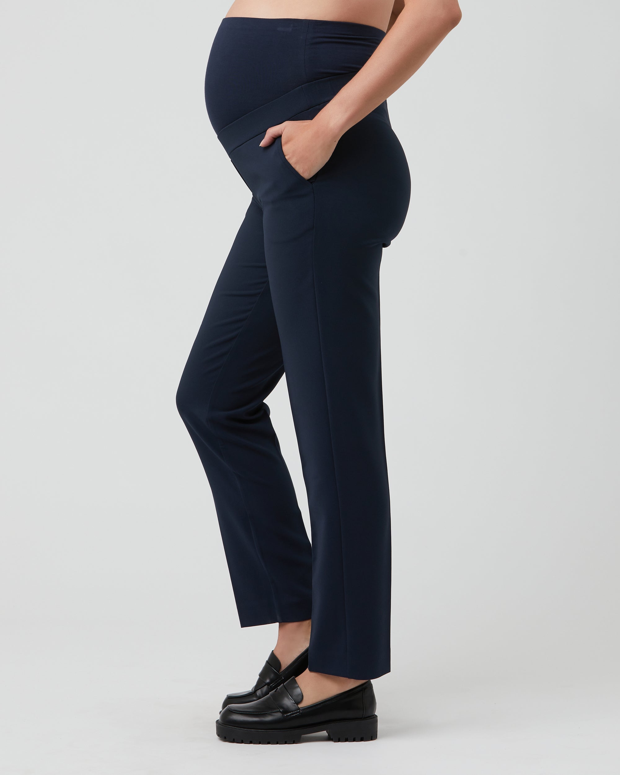 Isabella Oliver Maternity Eda Trousers, Classic Navy at John Lewis &  Partners