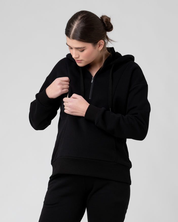 Ripe Maternity Nicky Nursing Hoodie Black Postnatal Baby Bunting AU