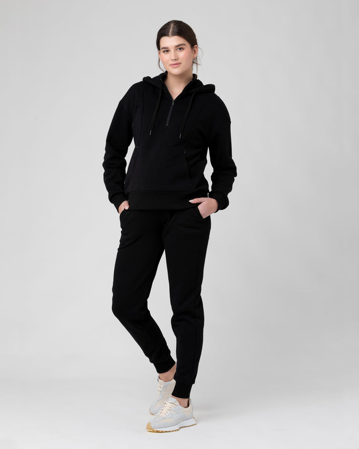 Ripe Maternity Nicky Nursing Hoodie Black Postnatal Baby Bunting AU
