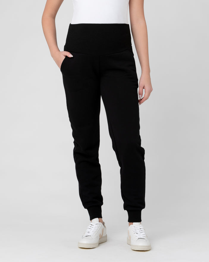 Ripe Maternity Taylor Over Tummy Joggers Black Postnatal Baby