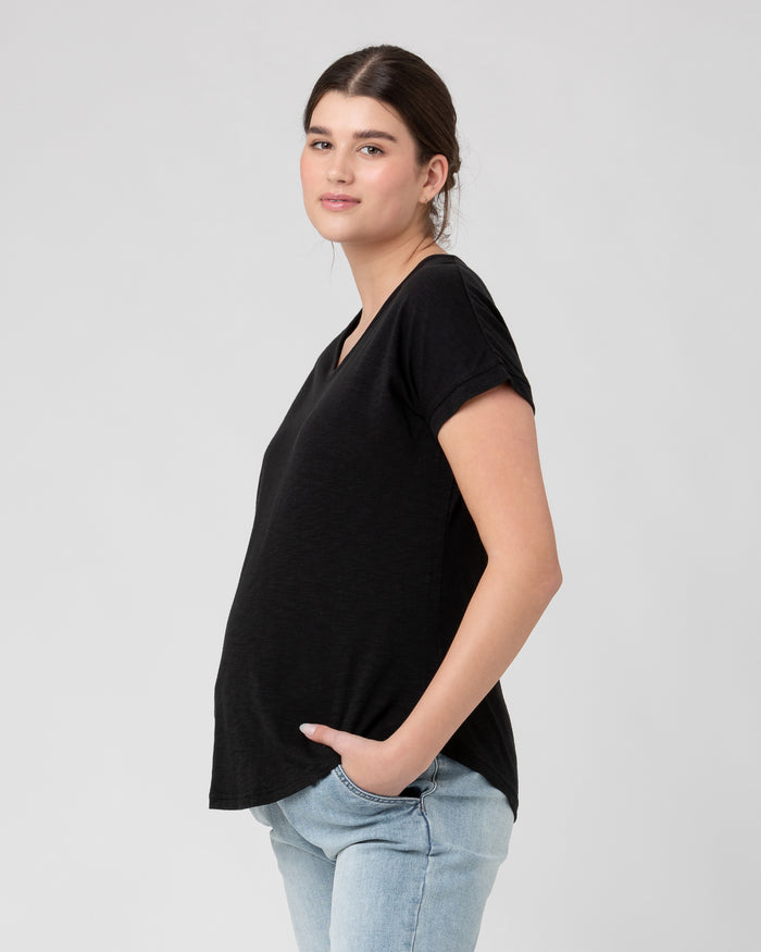 Ripe Maternity Jaiden Tee Black | Postnatal | Baby Bunting AU