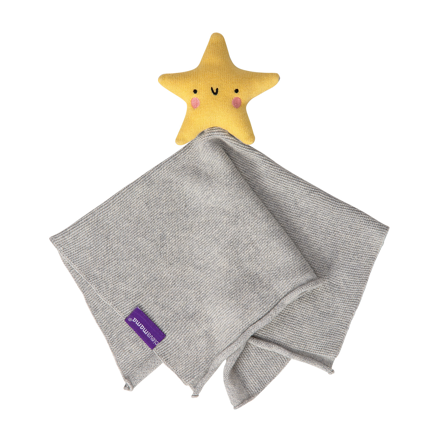 Clevamama Shooting Star Comforter Organic Cotton Knit Grey Cot Baby Bunting AU