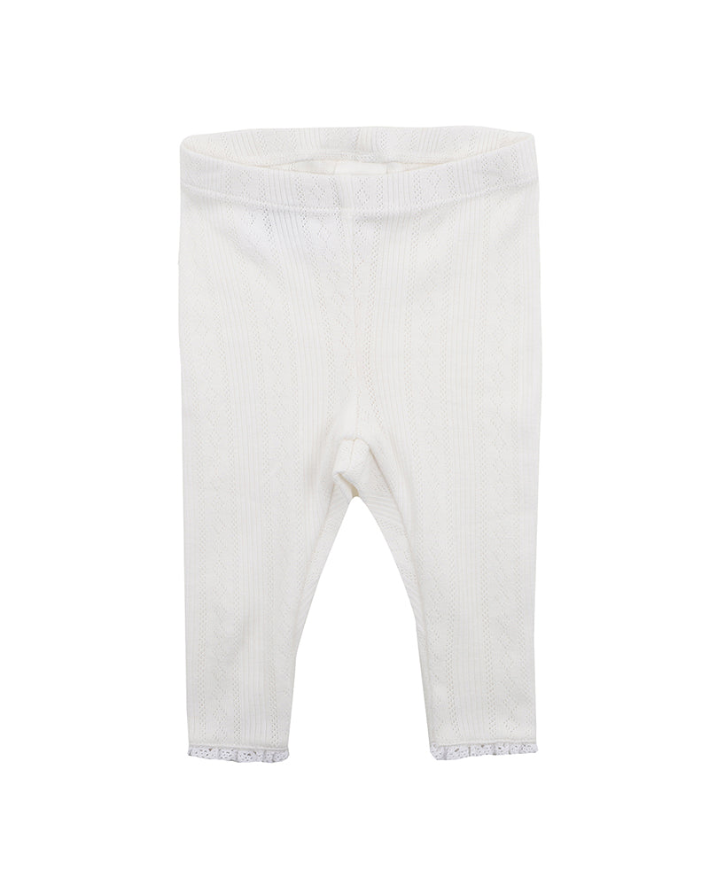 Ess Pointelle Legging - Fern Melange - Purebaby