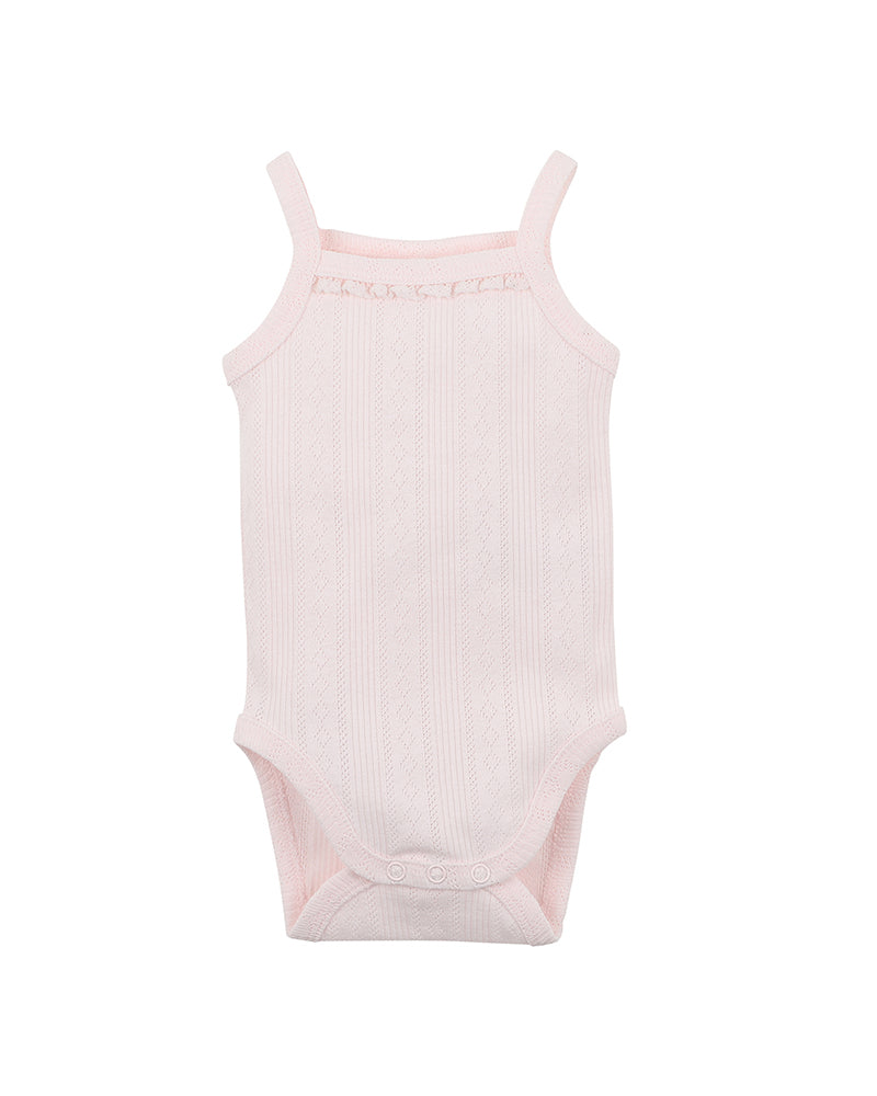 White Label Pointelle Bodysuit Pink Baby Onesies Baby Bunting AU