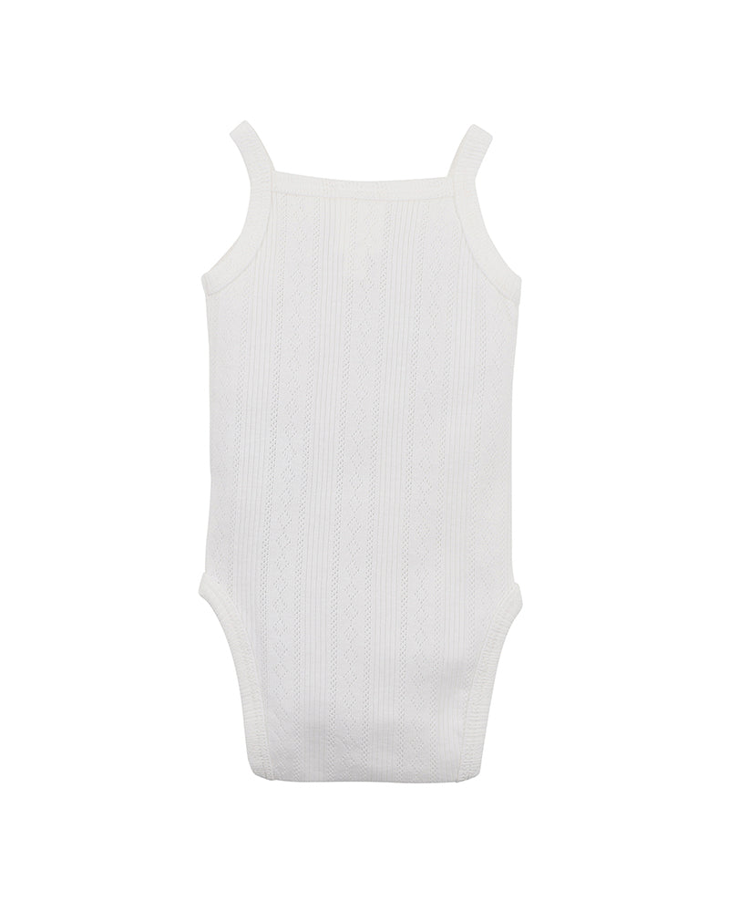 White Label Pointelle Bodysuit - Cloud 