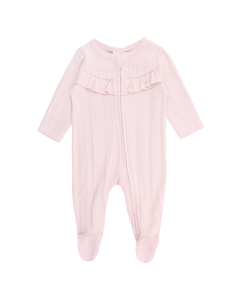 White Label Pointelle Onesie Pink Baby Onesies Baby Bunting AU