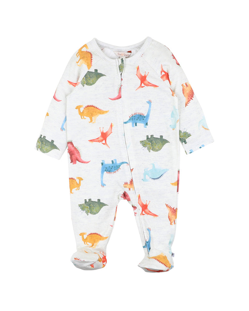 Fox & Finch Zip Onesie TRex Baby Onesies Baby Bunting AU