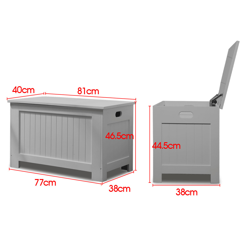 Levede Kids Toy Box Storage Grey Toy Boxes Baby Bunting AU