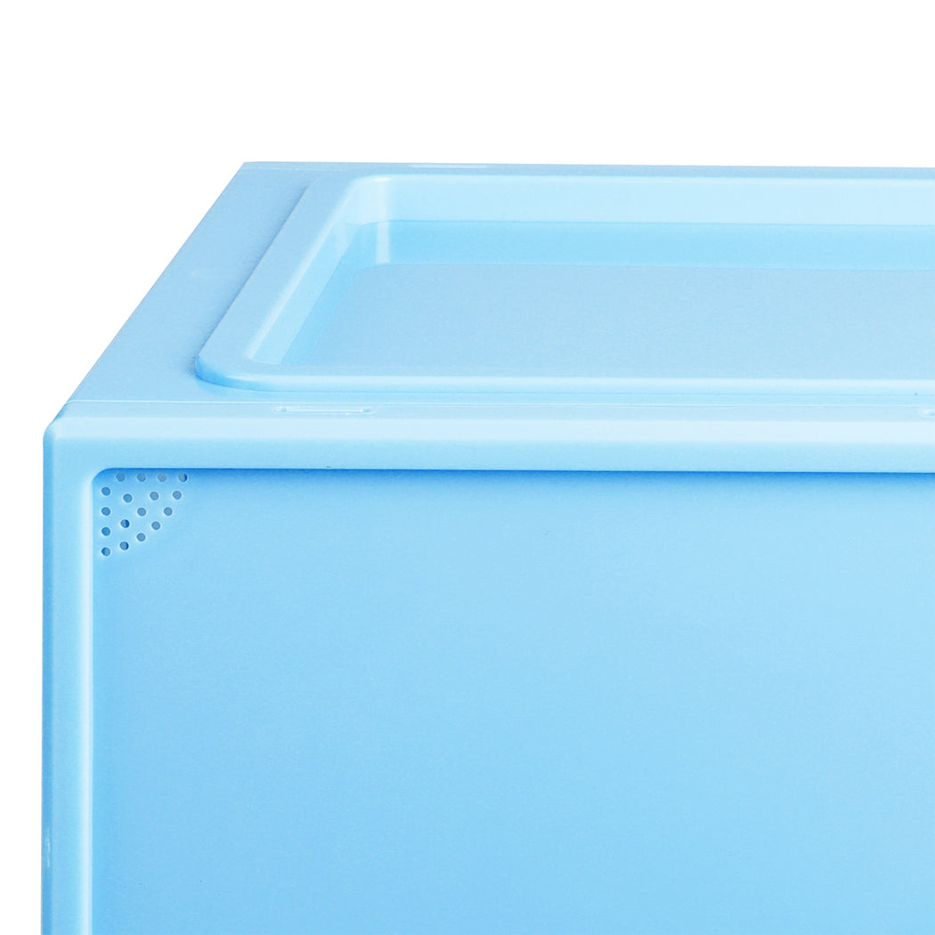 Stacked Display Shoe Storage Box Blue Toy Boxes Baby