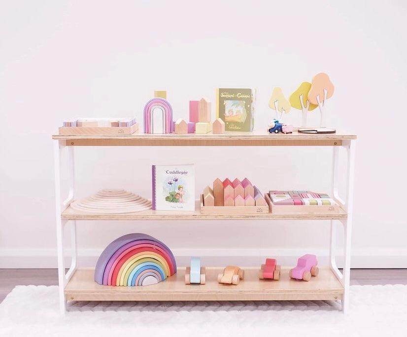 My Happy Helpers Aspire Slimline TwoTier Bookshelf Varnished