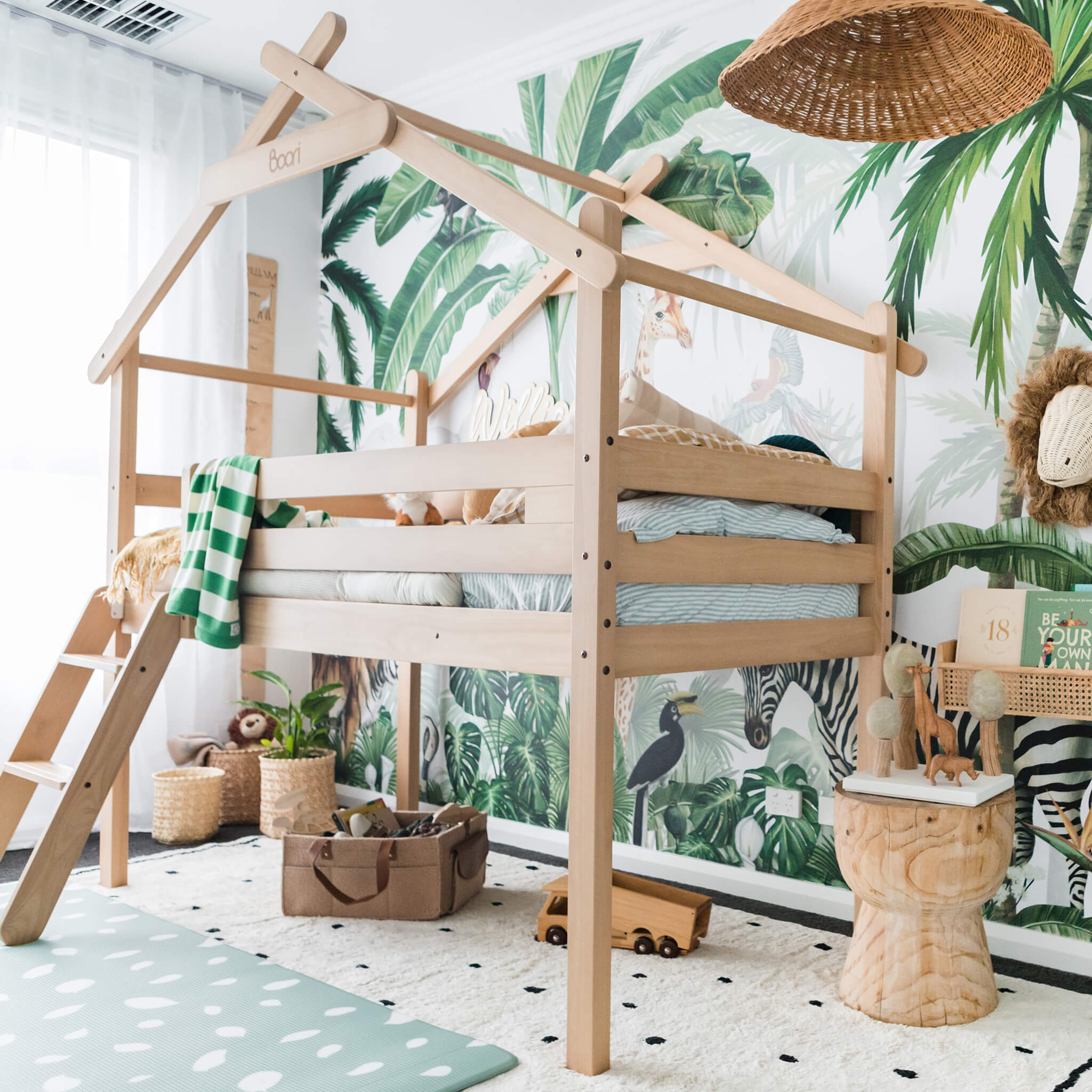 Boori Forest Teepee Single loft Bed Almond Beds Baby Bunting AU