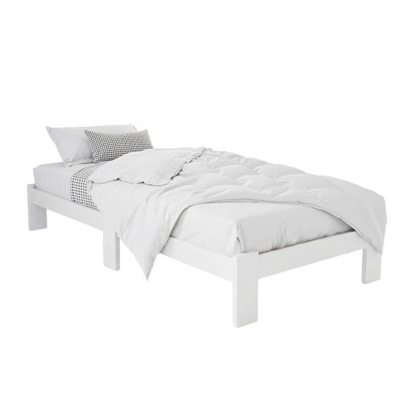 Artiss Bed Frame Single Size Wooden White JADE