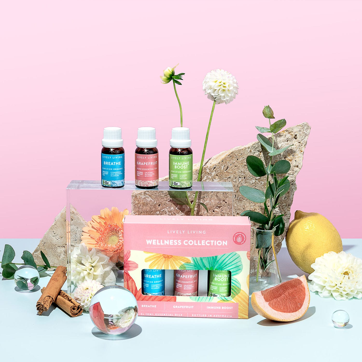 Lively Living Wellness Collection Organic Essential Oil Trio