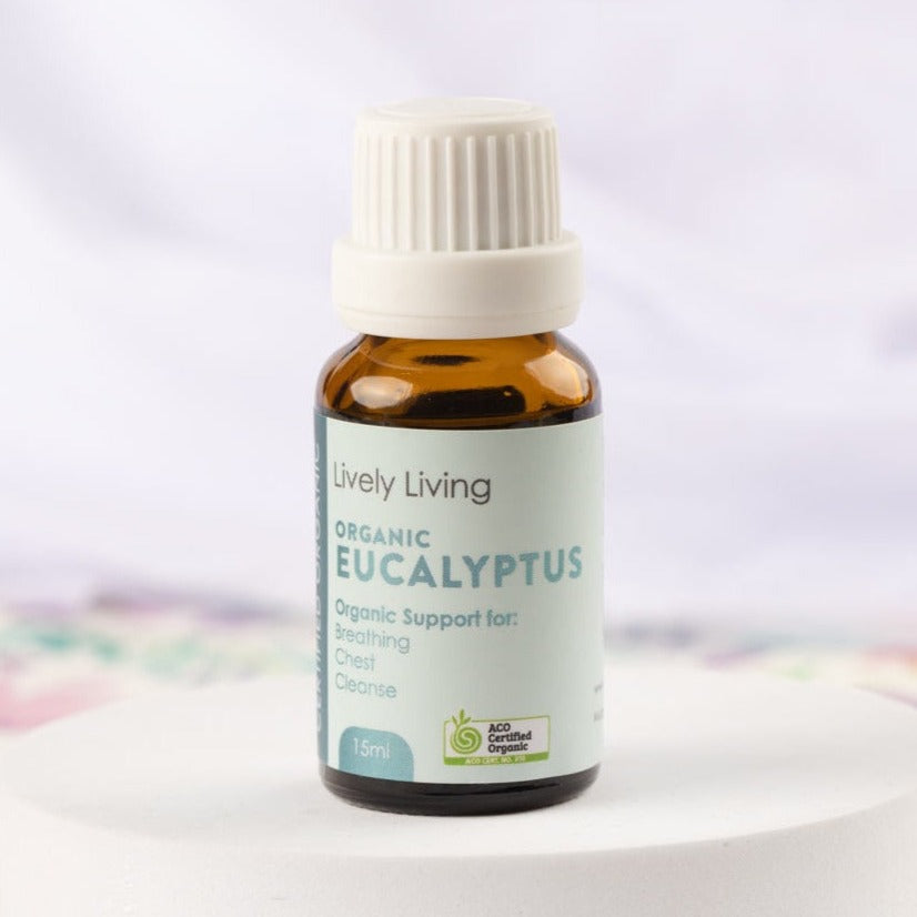 Lively Living Eucalyptus Organic Essential Oil 15ml Humidifiers