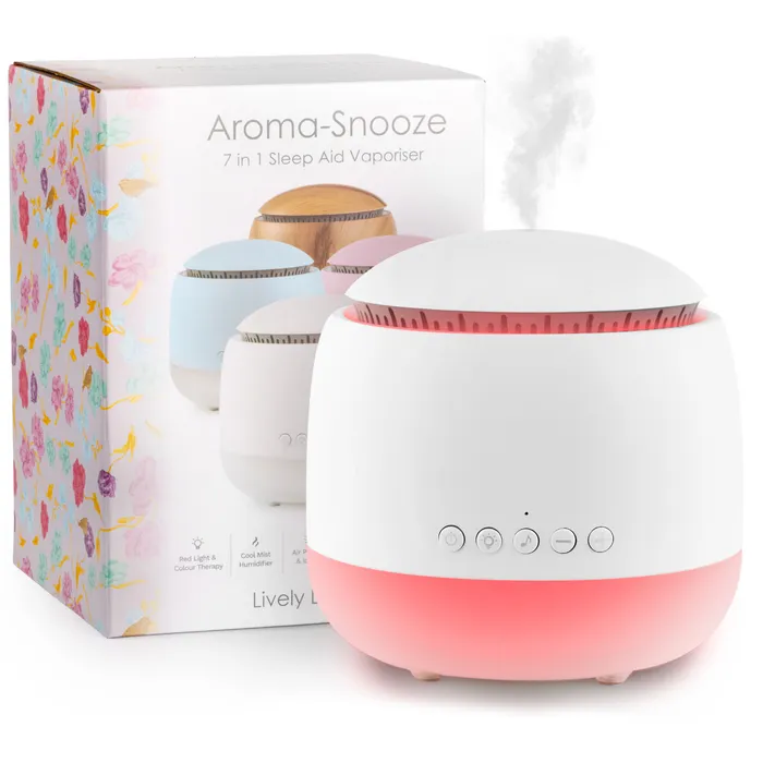 Lively Living Aroma-Snooze Sleep Aid + Aroma Snooze Oil 15ml - White