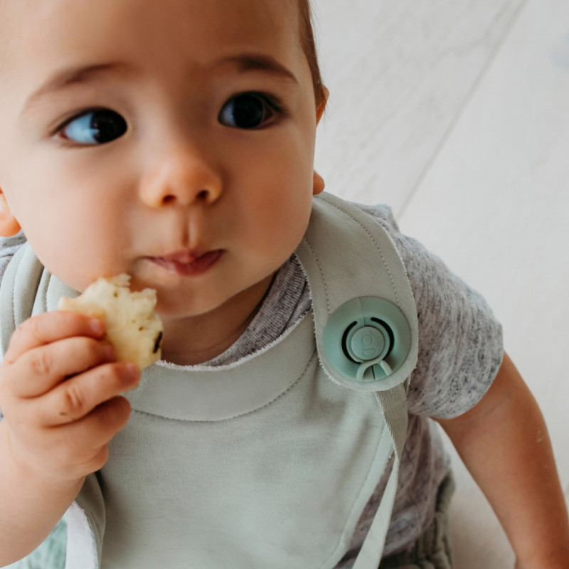 Gigi Teething Bib Sage Cloth Baby Bunting AU