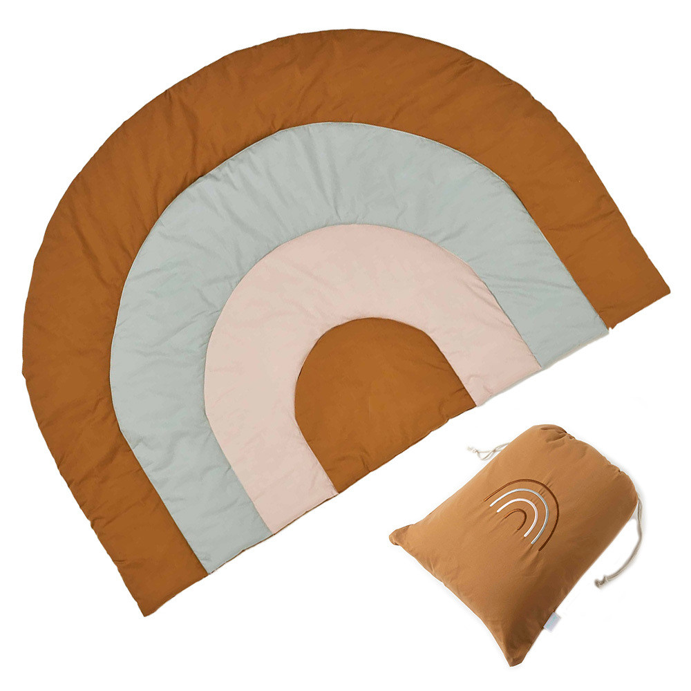 Jiggle & Giggle Soft Cotton Quilted Playmat Rainbow Mats Baby Bunting AU