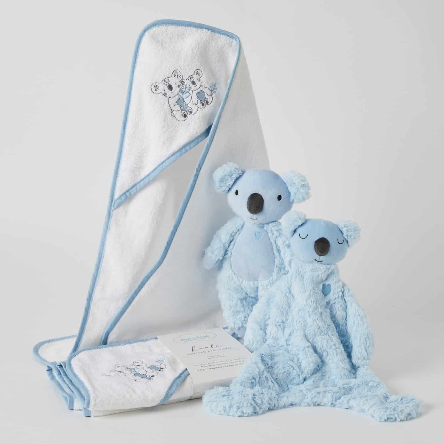 Jiggle & Giggle Bath Hooded Towel Baby Cover Up Kip Koala Cotton