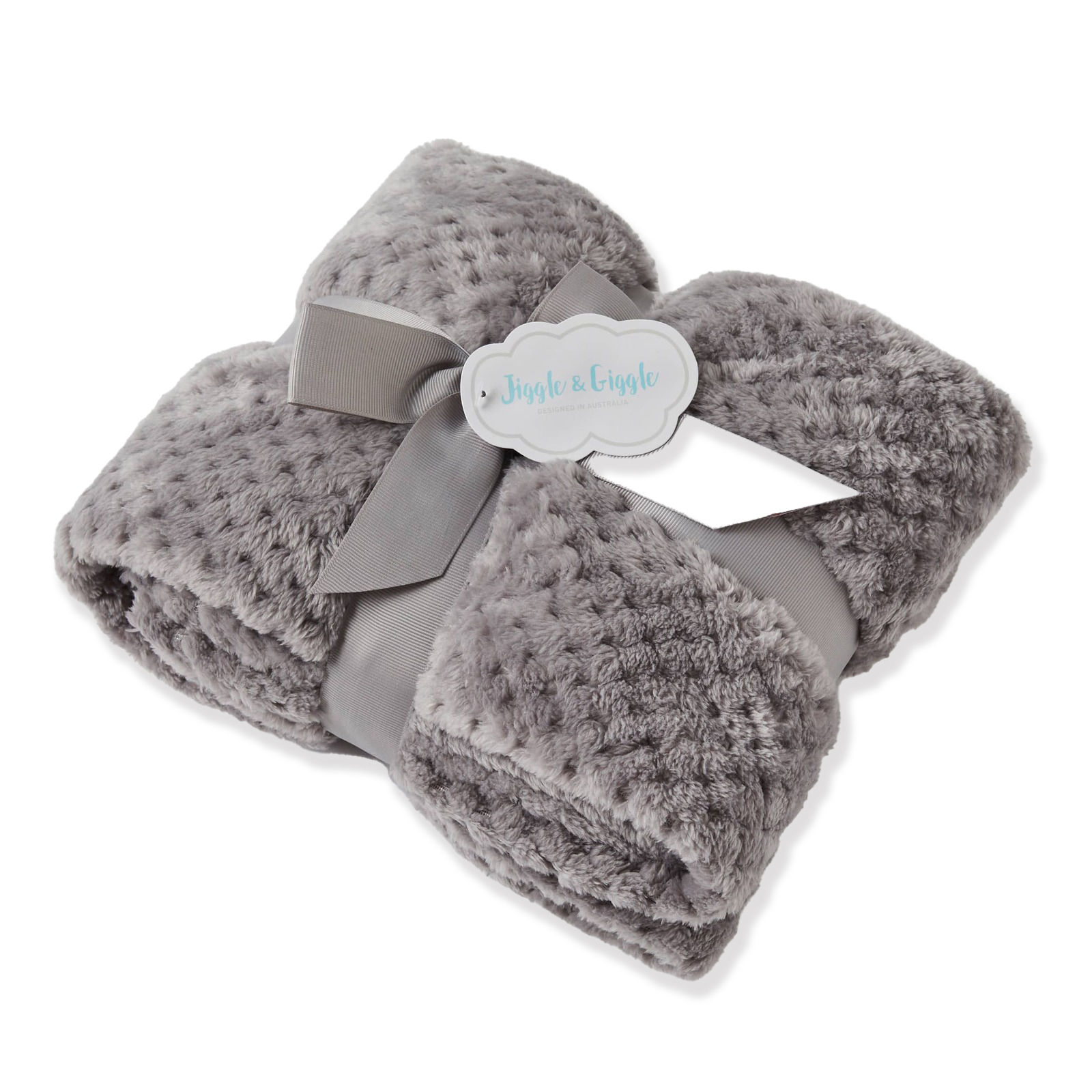 Jiggle & Giggle Baby Blanket Honeycomb Weave - Aria Grey | Cot | Baby ...