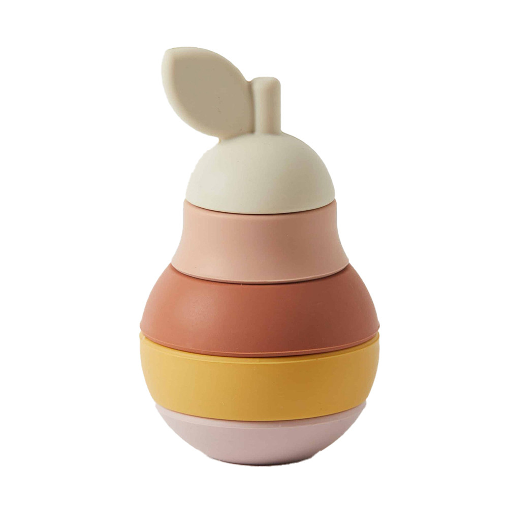 Nordic Kids Charli Silicone Pear Stacker Activity Play Fun Toy 5 Pack