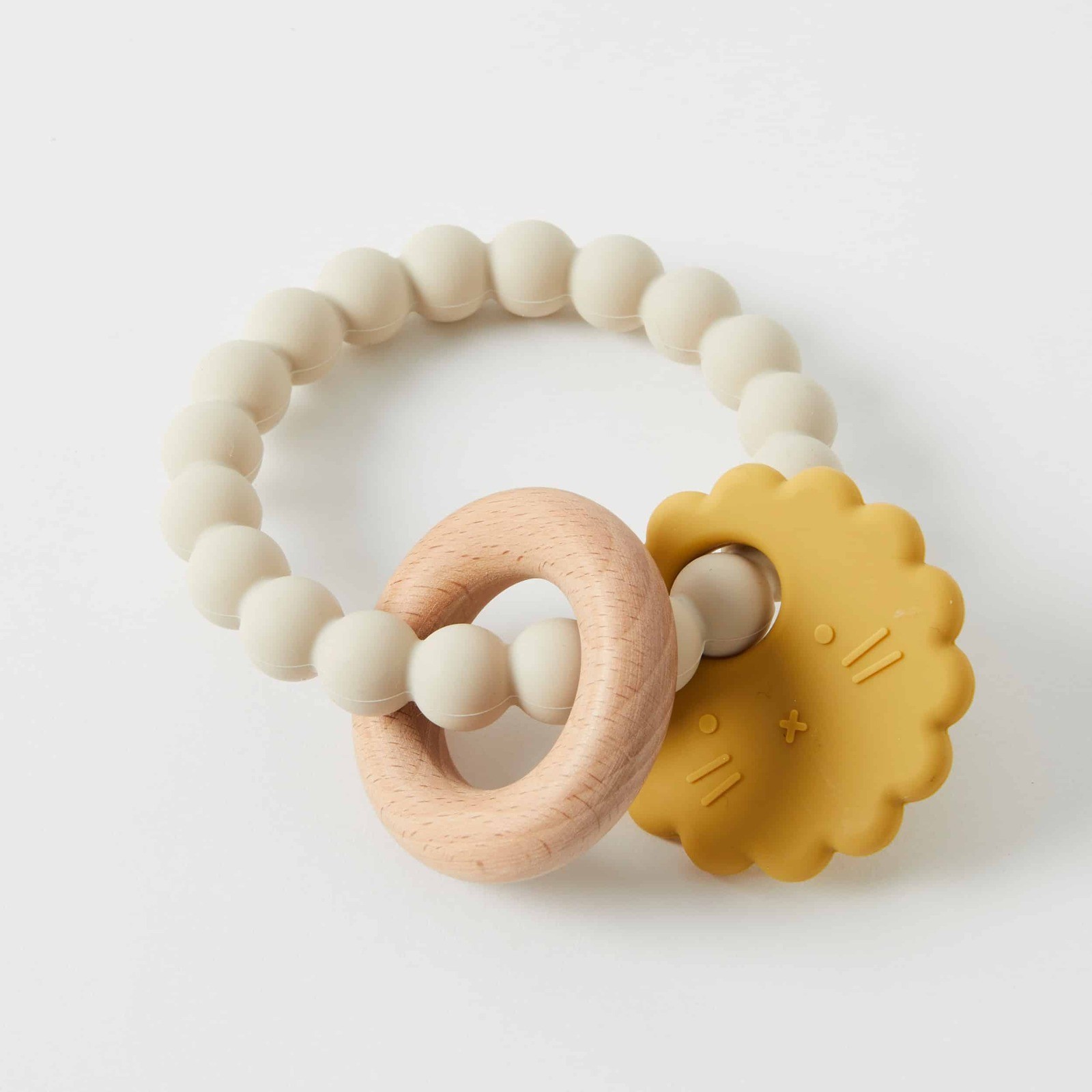 Nordic Kids Mika Silicone & Wood Teether Baby Teething Toy Assorted (2 pack) Soothers Baby