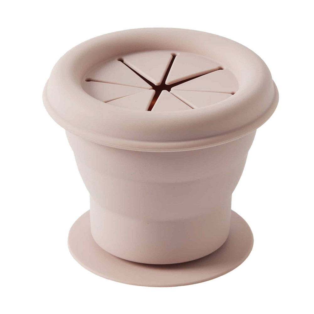 Nordic Kids Henny Silicone Collapsible Snack Cup Storage Container Musk