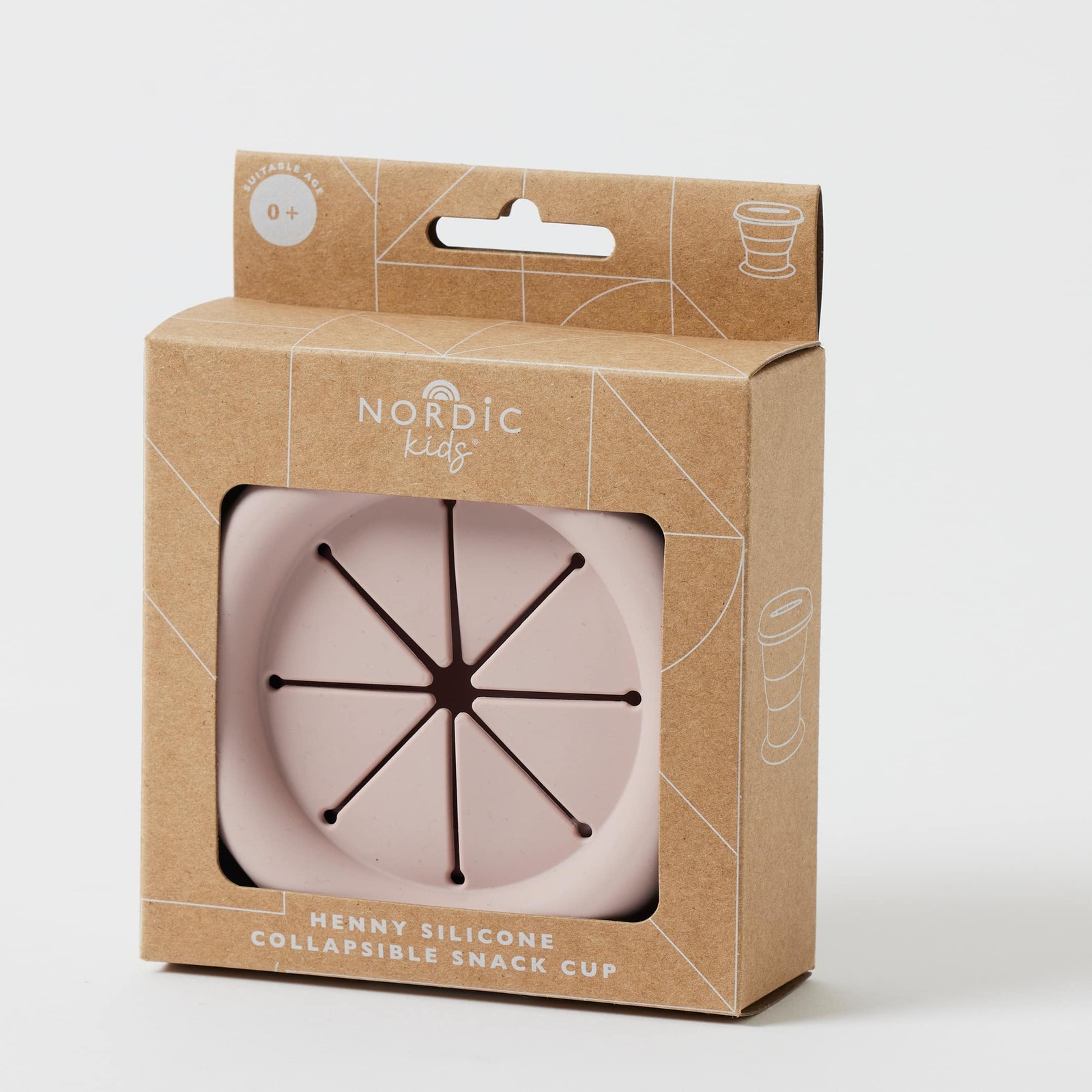 Nordic Kids Henny Silicone Collapsible Snack Cup Storage Container Musk