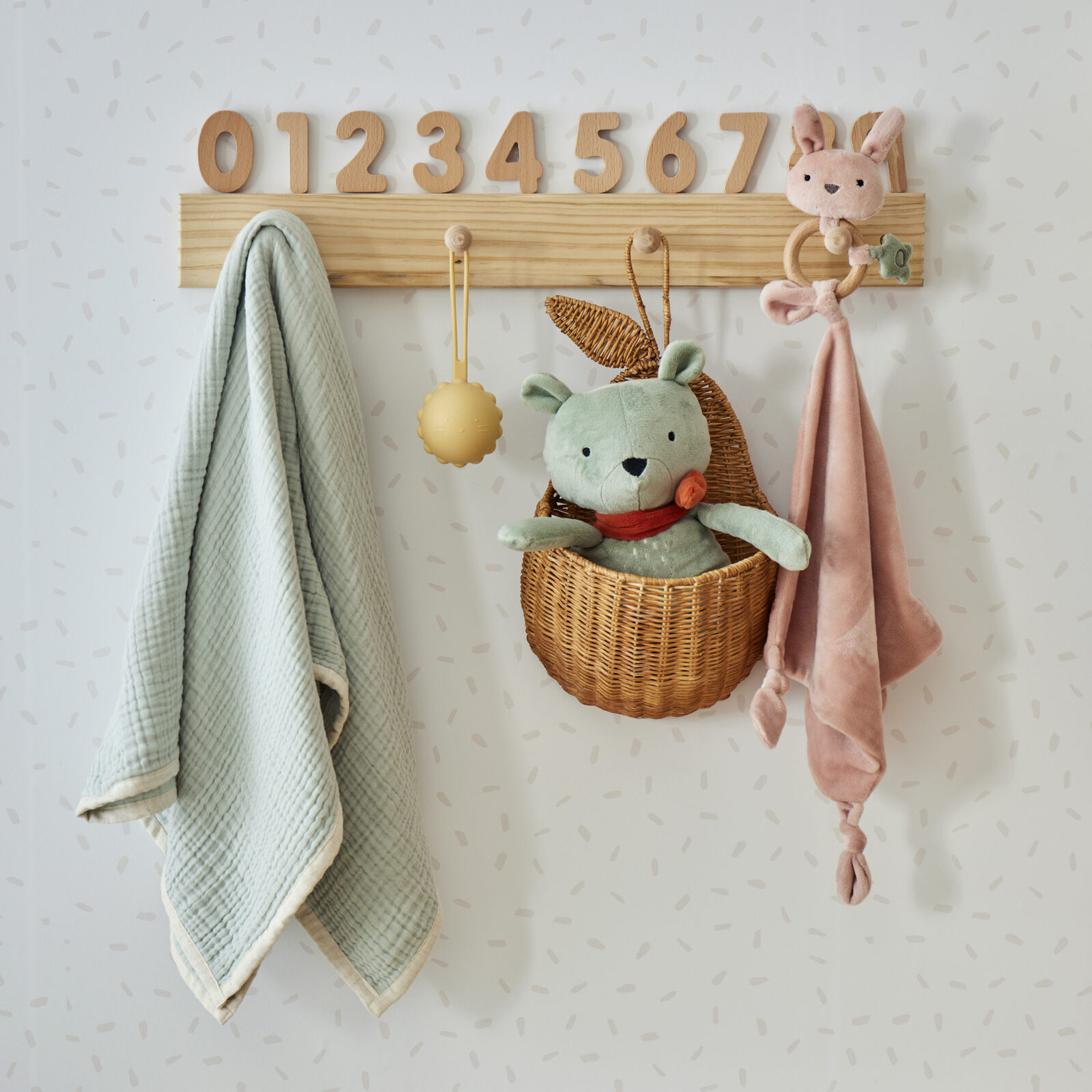 Nordic Kids Baby Henny Silicone Holder Strap For Dummy Lemon 2 Pack