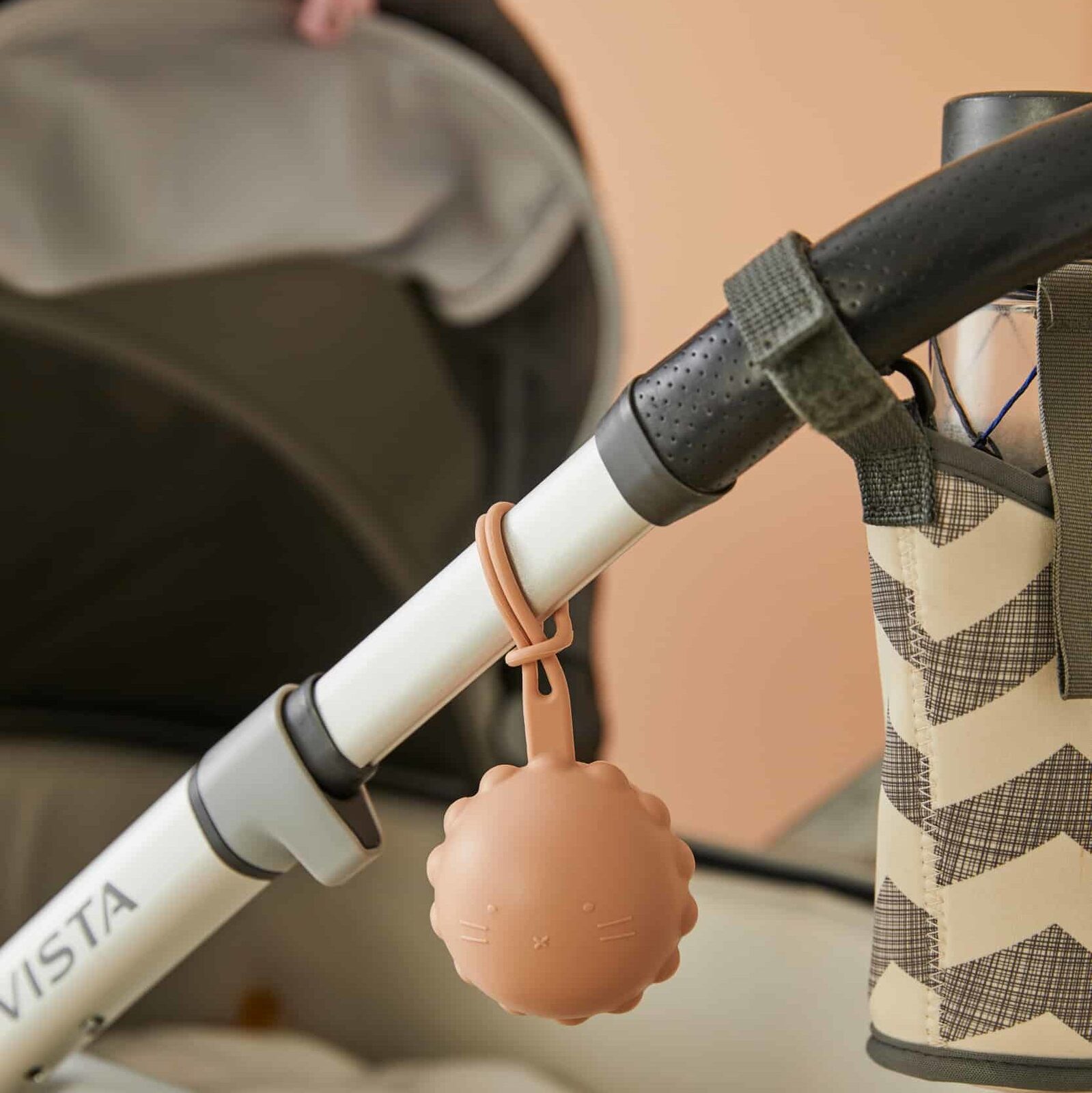 Nordic Kids Baby Henny Silicone Holder Strap For Dummy Terracotta 2