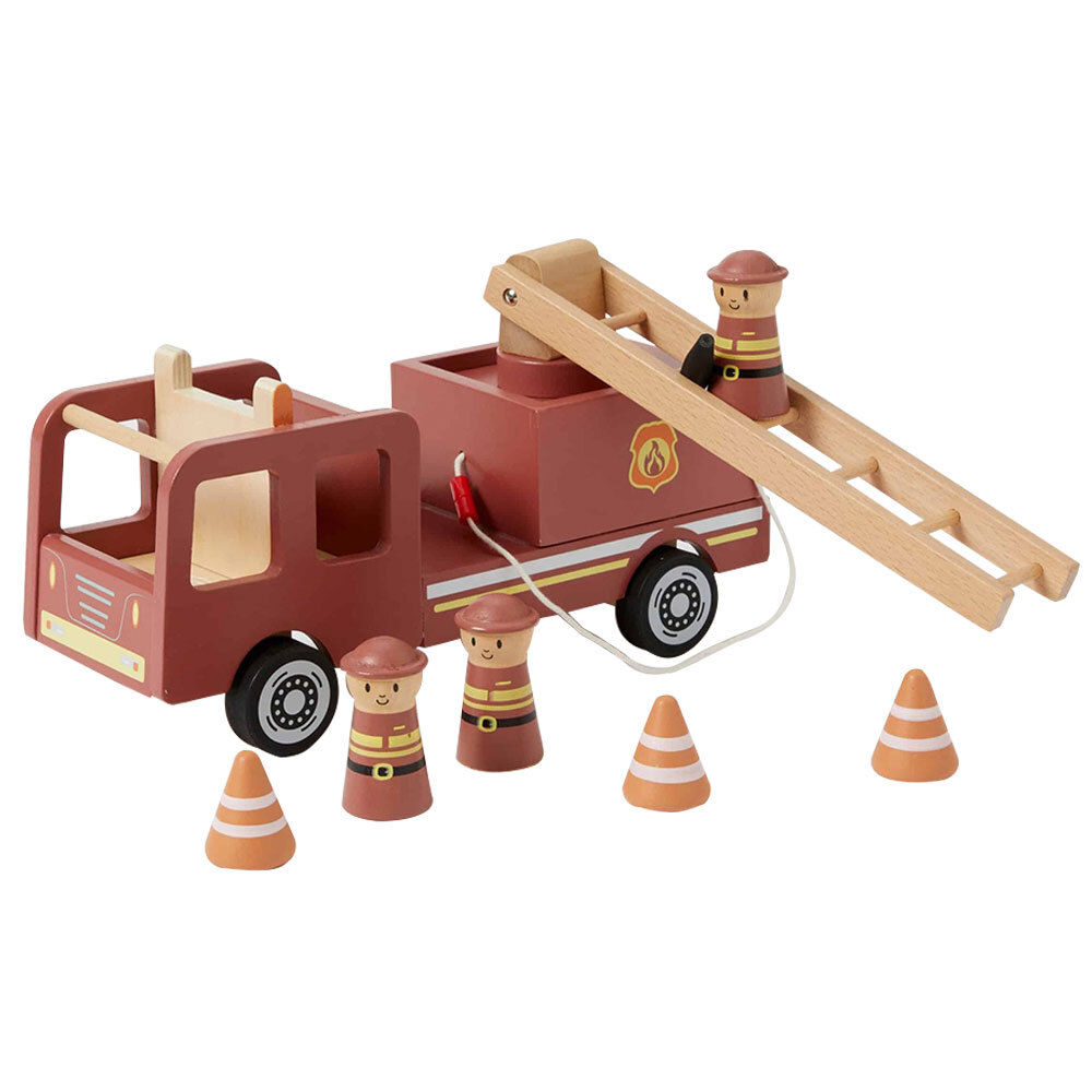 Zookabee Wooden Fire Truck Interactive Children's Imaginative Play