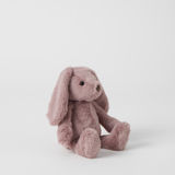 Jiggle & Giggle Mauve Bunny Small Ultra Plush Baby/Children's Soft Toy 25cm, Soft Plush Toys