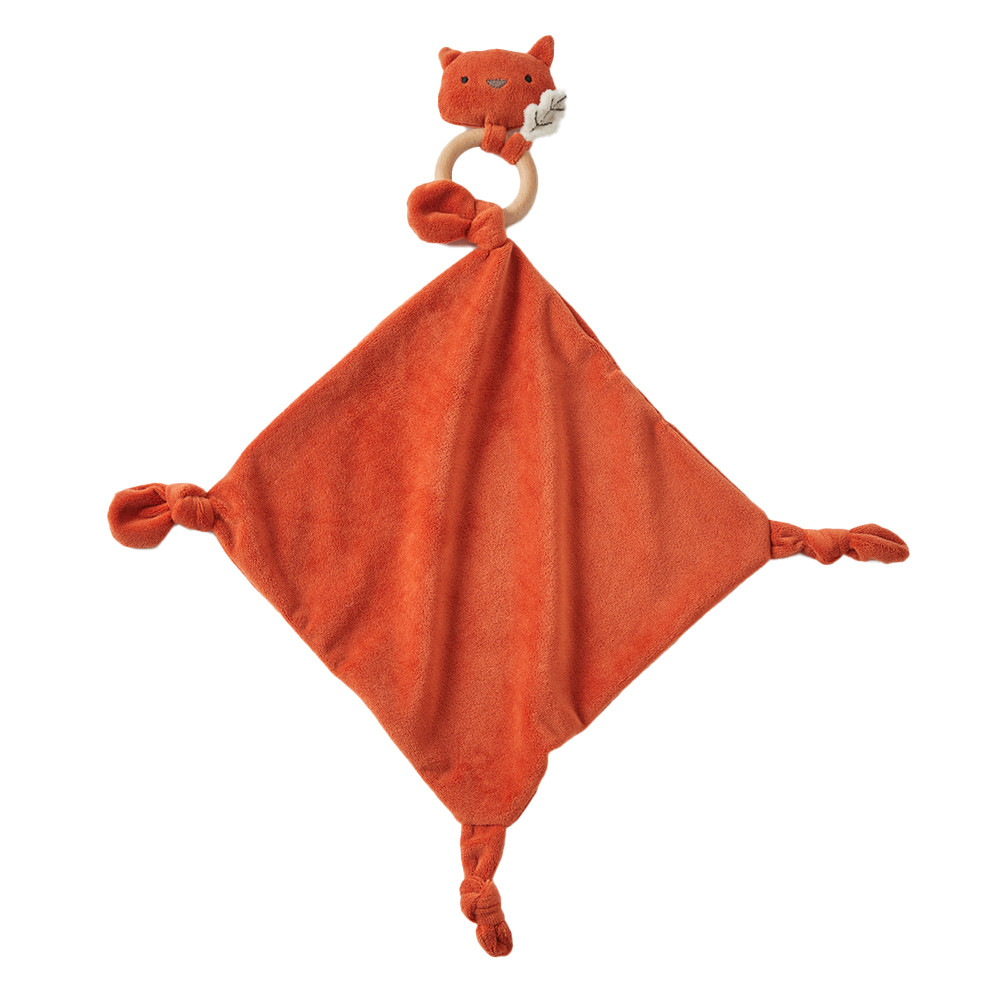 Nordic Kids Osmo Fox Comforter Soothing Blanket Plush Toy Rust Soft