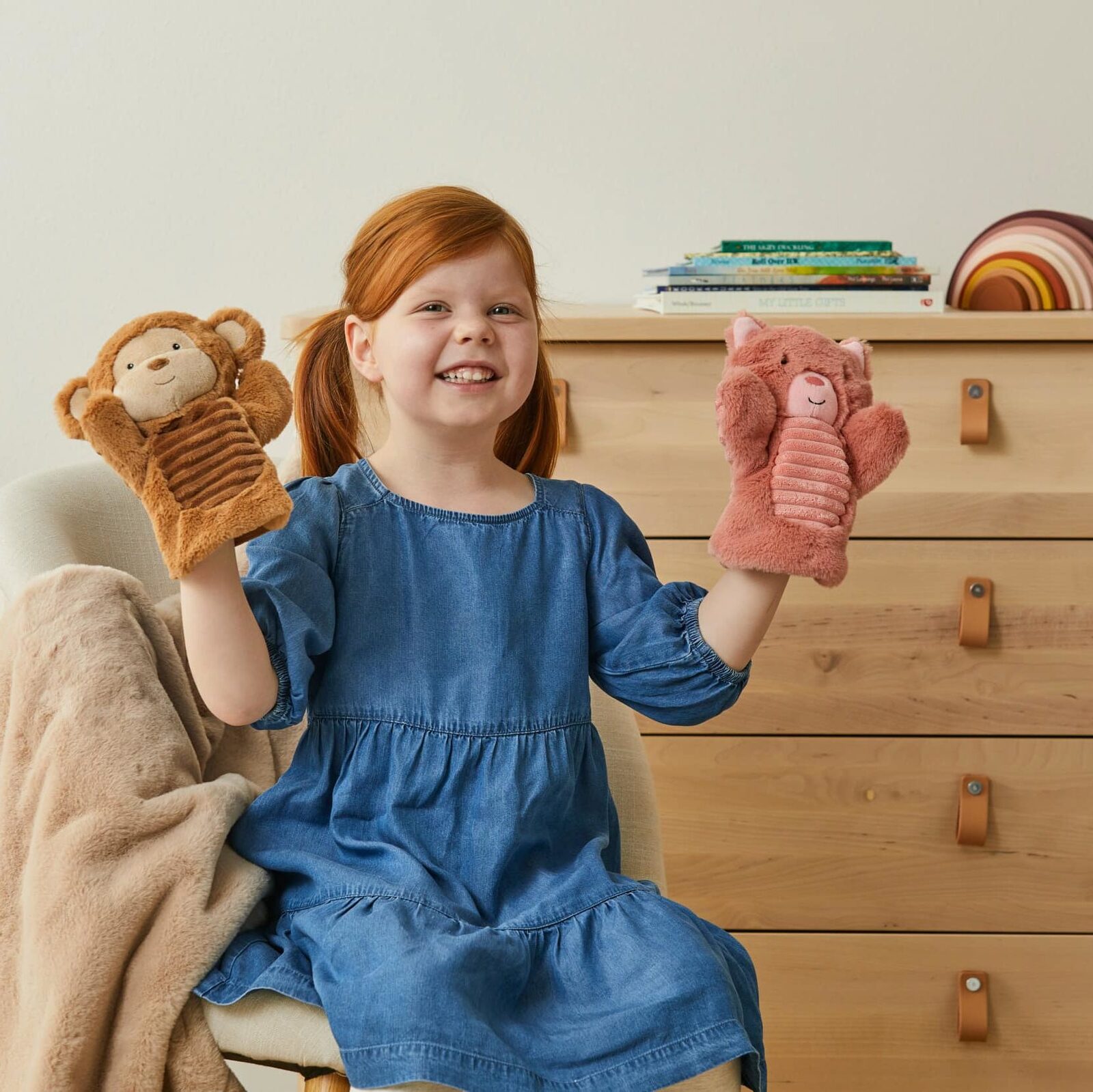 Jiggle & Giggle Sweetheart Slouchie Monkey Soft Plush Hand Puppet Kids