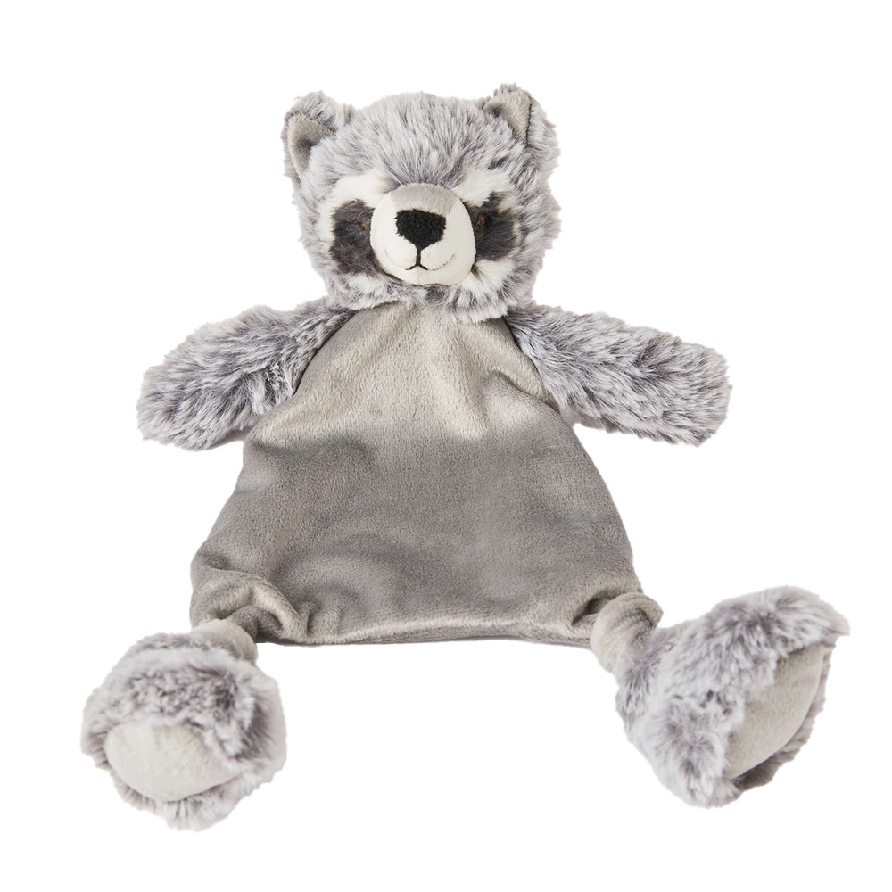 Jiggle Giggle Rupert Racoon Comforter w Soft Plush Baby Toddler Grey 34cm Soft Plush Toys Baby Bunting AU