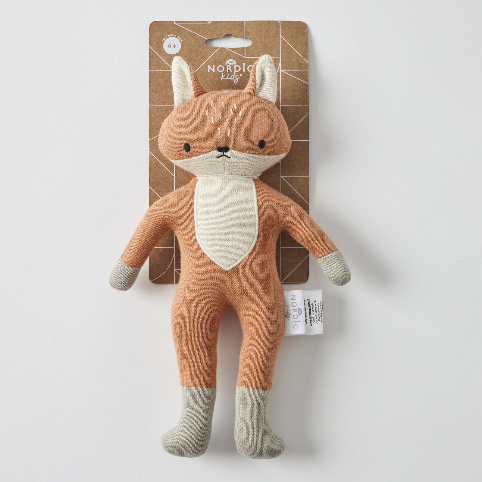 Nordic Kids Jasper Fox Newborn/Childrens Cotton Plush Soft Toy 27x14cm
