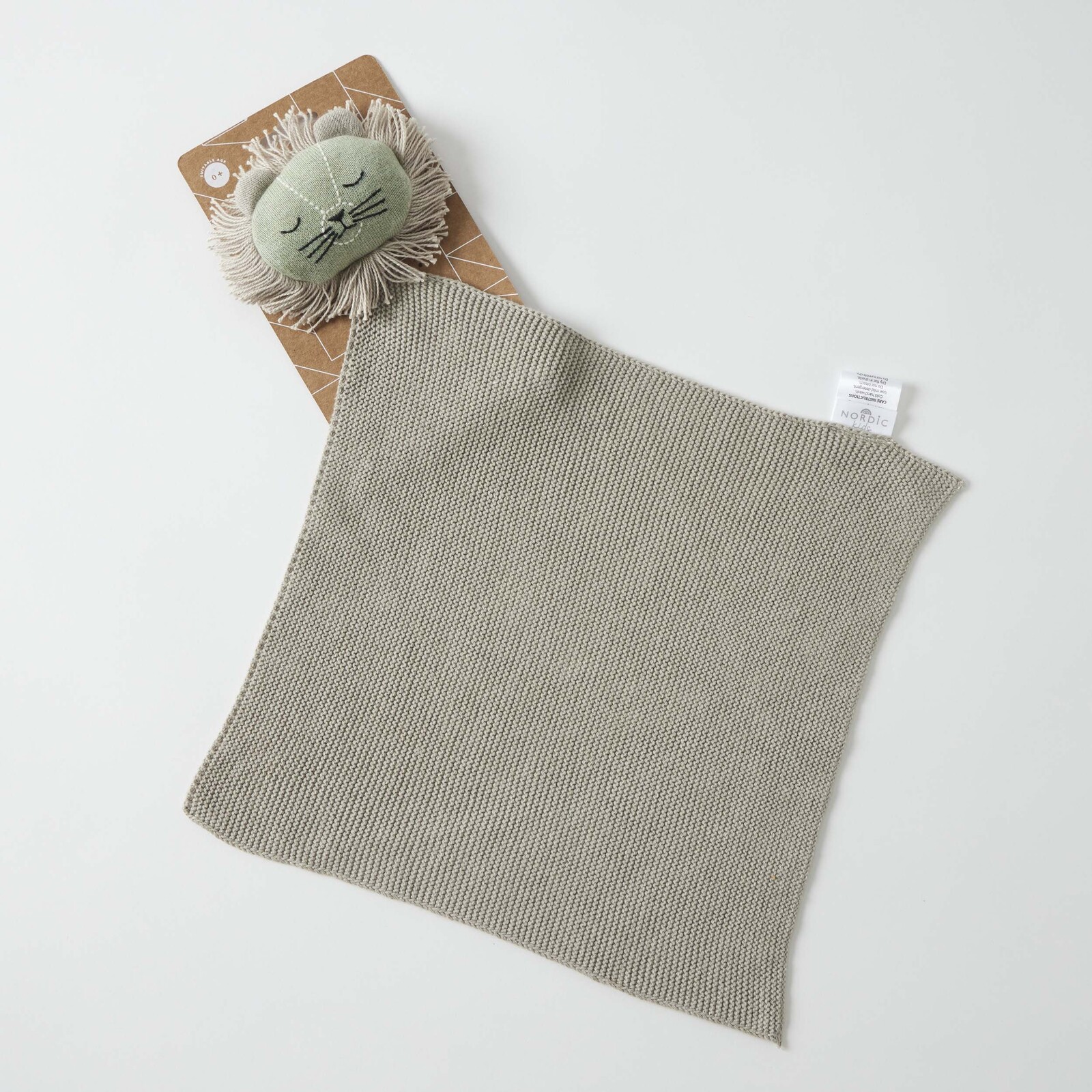 Nordic Kids Ollie Lion Baby/Infant Plush Comforter Newborn Toy 32x32cm