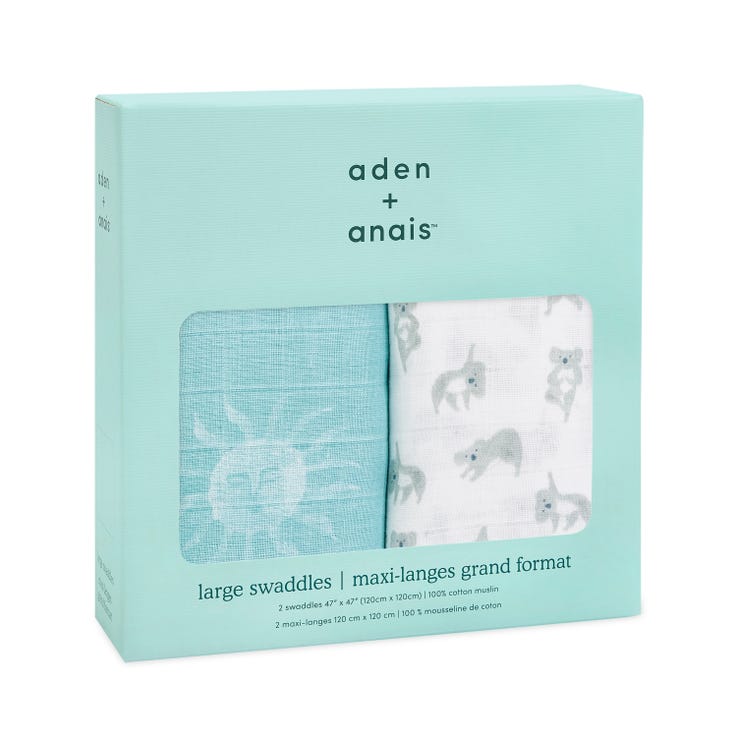 Aden + Anais Now + Zen Muslin Swaddles (2pk) Swaddles Baby Bunting AU