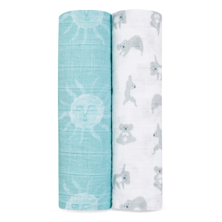 Aden + Anais Now + Zen Muslin Swaddles (2pk) Swaddles Baby Bunting AU