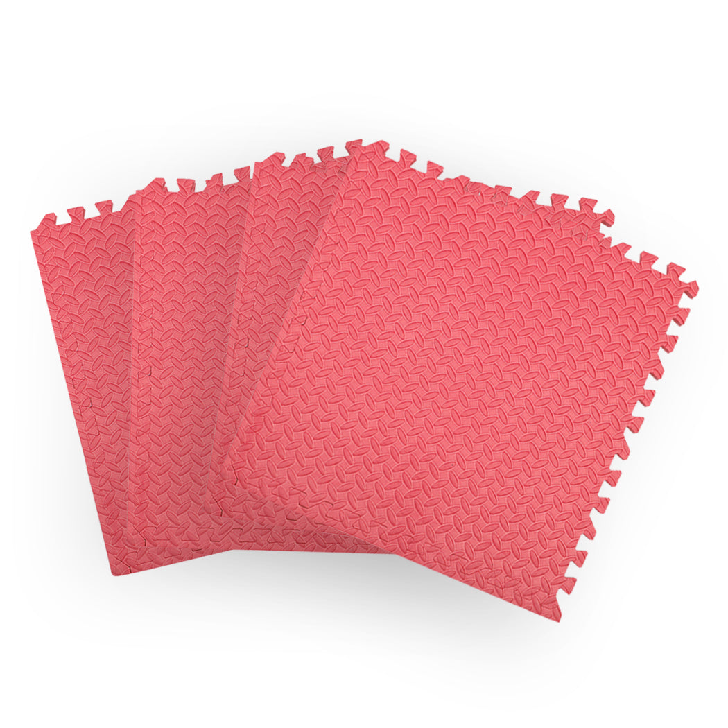 Bopeep EVA Foam Kids Play Mat Floor Baby Crawling Interlocking Red