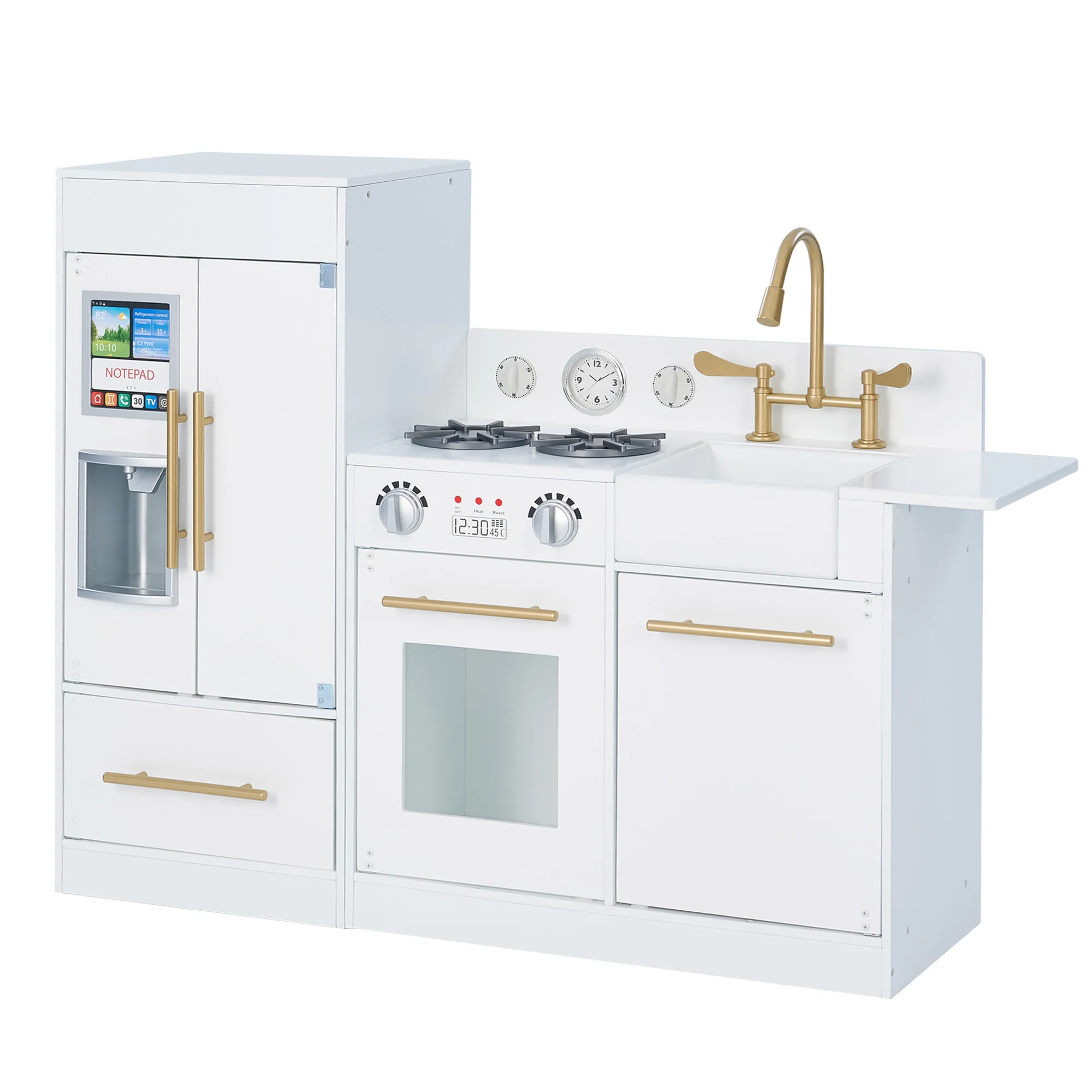 Teamson Kids - Little Chef Charlotte Modern Play Kitchen - White / Gold