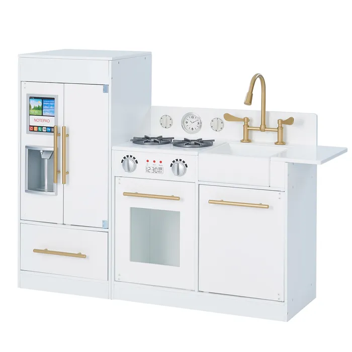 Teamson Kids - Little Chef Charlotte Modern Play Kitchen - White / Gold
